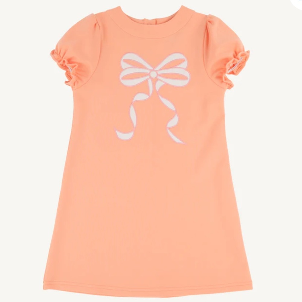 Beaufort Bonnet Eliza's Applique Dress Seashore Sherbert Palmetto Pearl Size 2T
